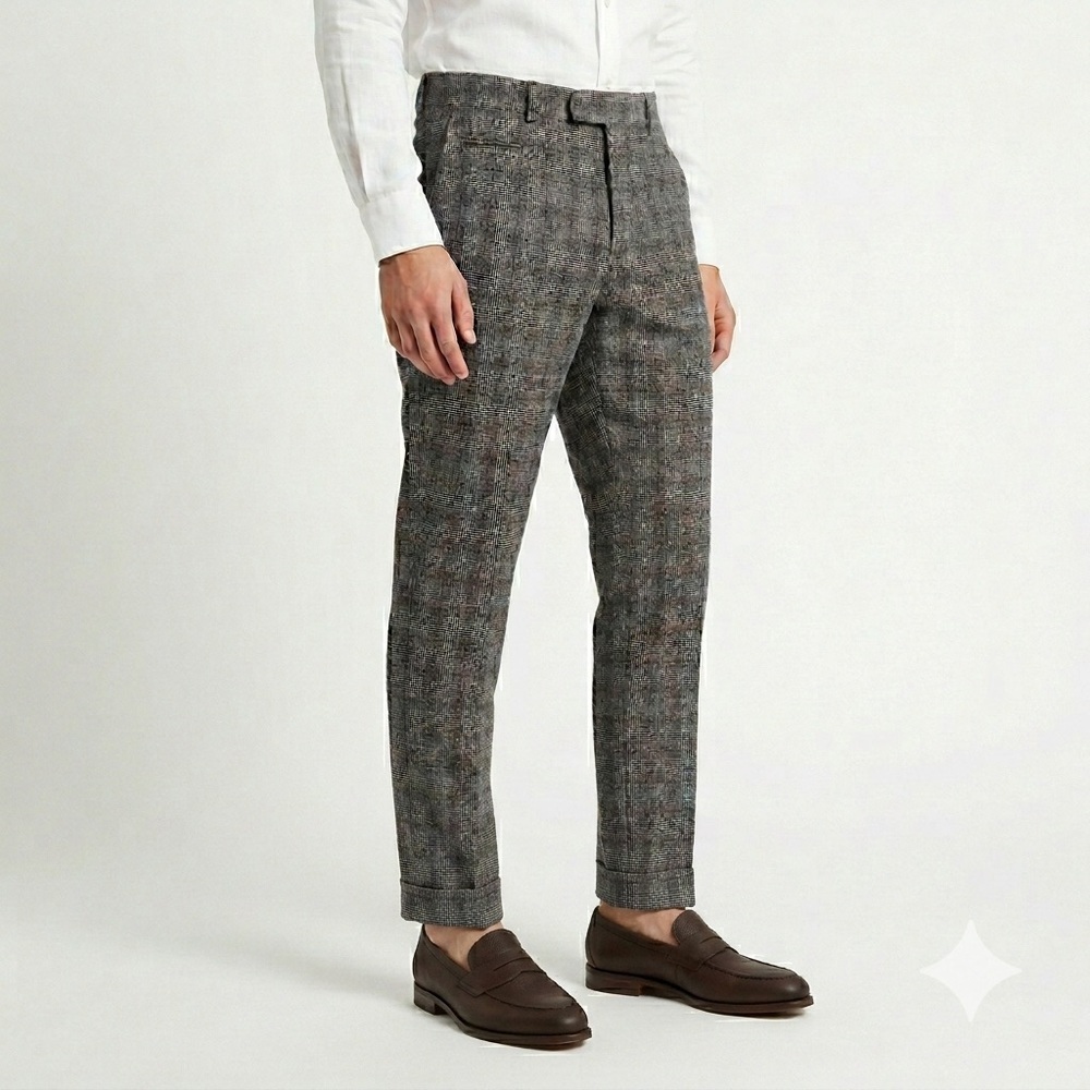 Club Monaco Mens Slim Glen Plaid Trousers Size 31